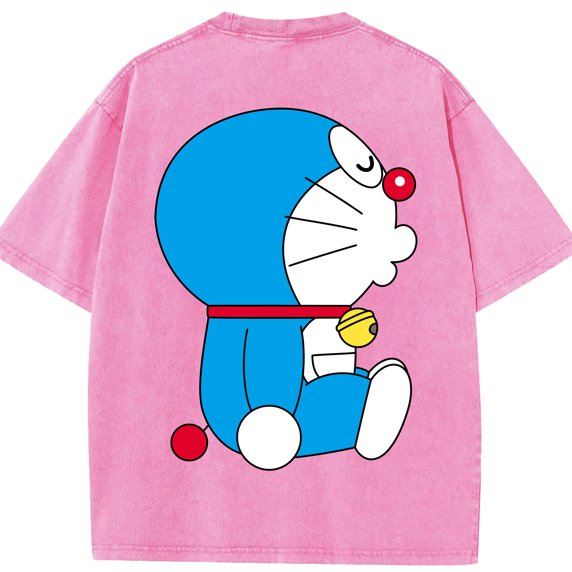 （画像用） ドラえもん Doraemon 綿100% ヴィンテージ風 半袖Tシャツ（背面プリント）